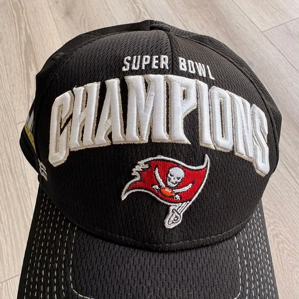 New Era Tampa Bay Buccaneers Super Bowl LV Champions Hat Black 9FORTY Snapback